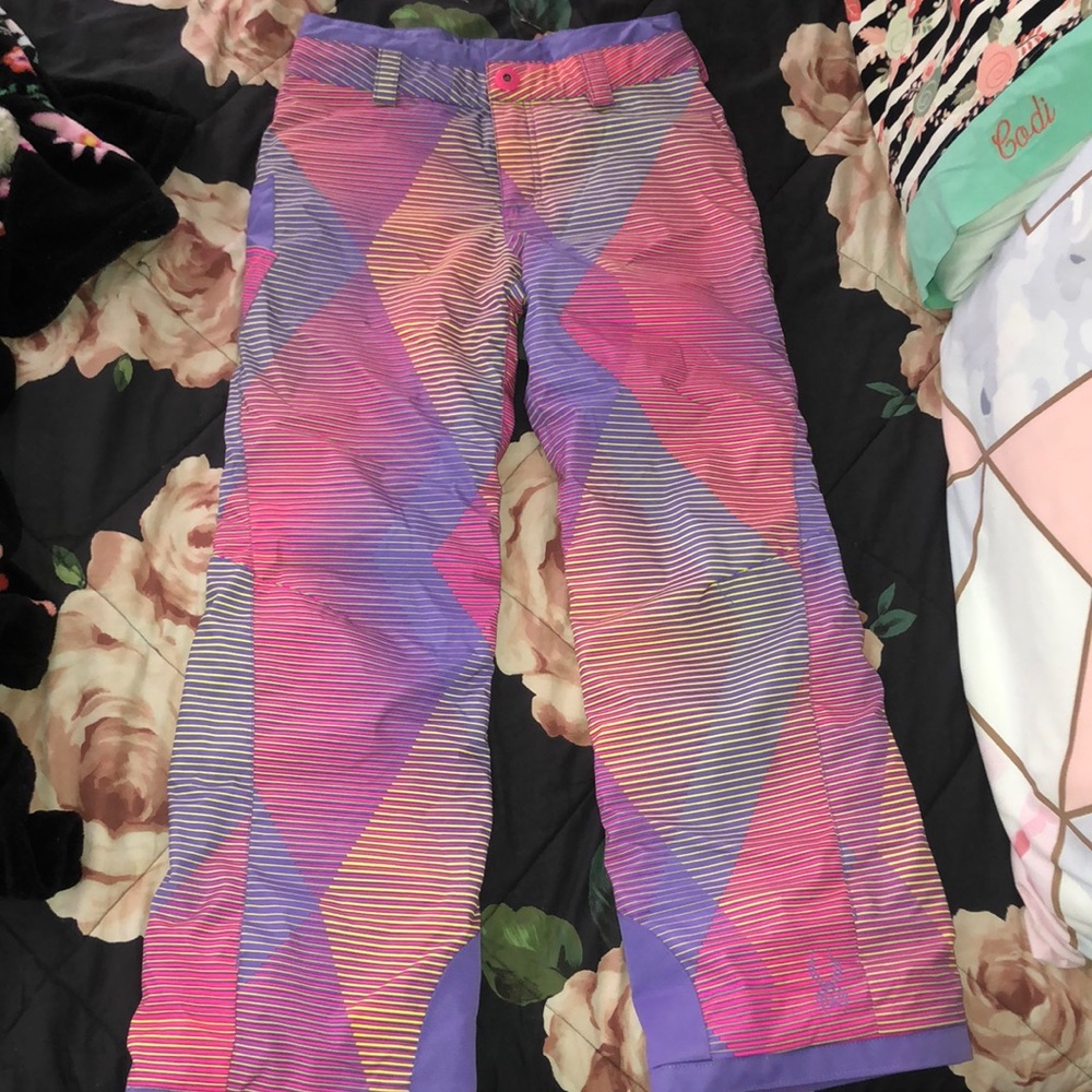 Bright Neon Spyder Ski Pants!
